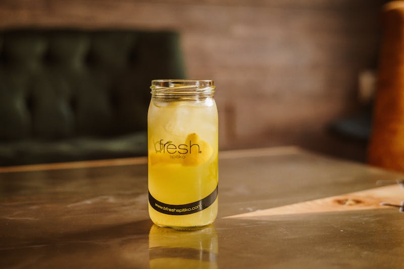 Fresh squeezed lemonade with mint