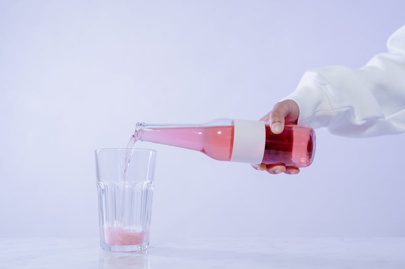 Craft soda selection with ice